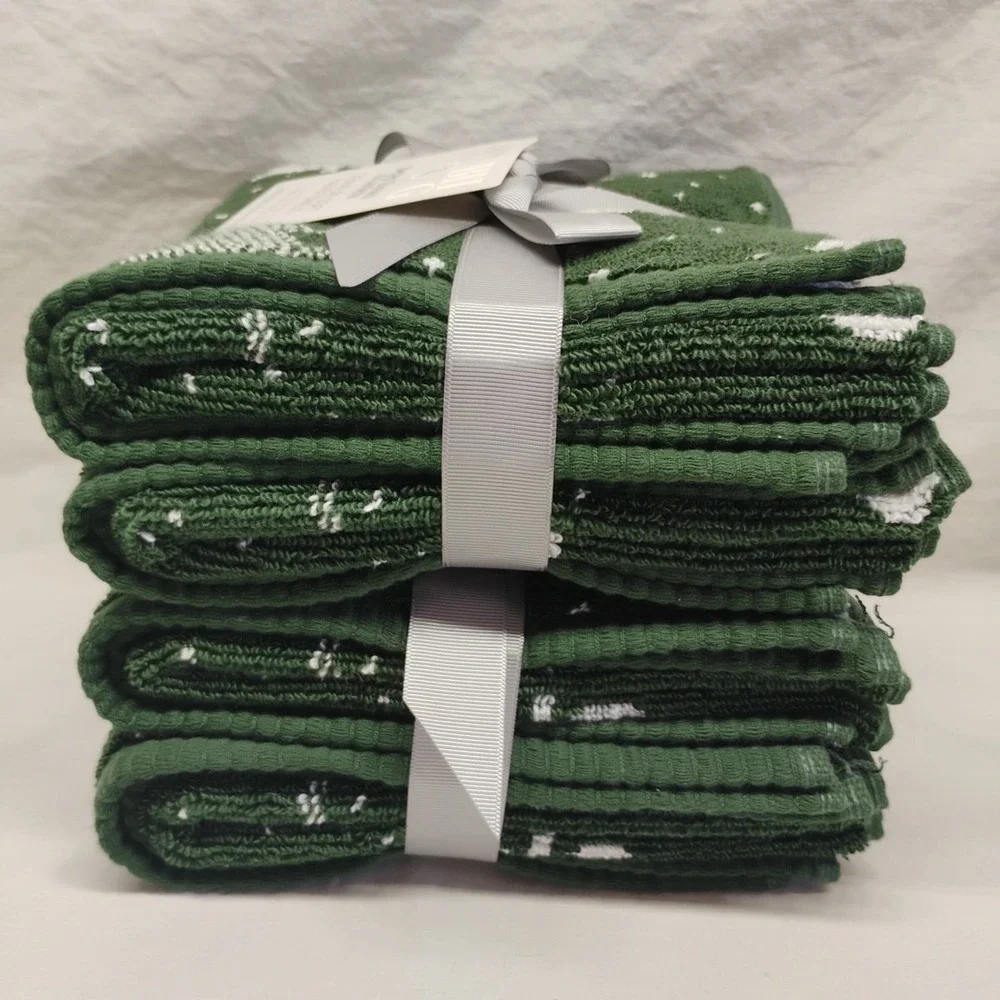 Better Homes & Gardens‎ Signature Soft Holiday Decor 4ct Hand Towel Wintery Tree